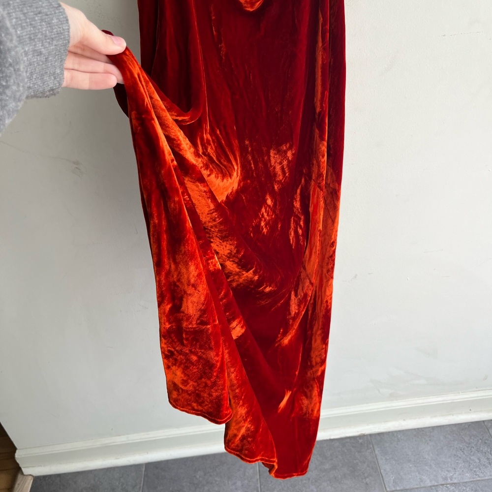 REFORMATION Lorenzo Velvet Lace Dress Size Large - Picture 10 of 11